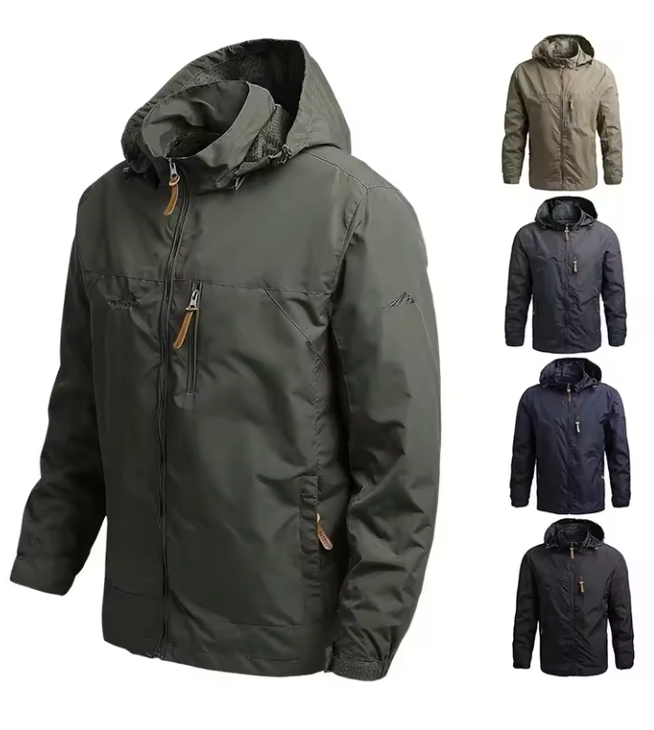 Giacca Impermeabile Outdoor con Cappuccio